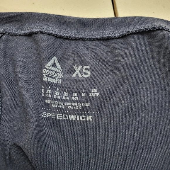 REEBOK Crossfit Burnout Long Sleeve Tee Blue Sz XS - Picture 7 of 12